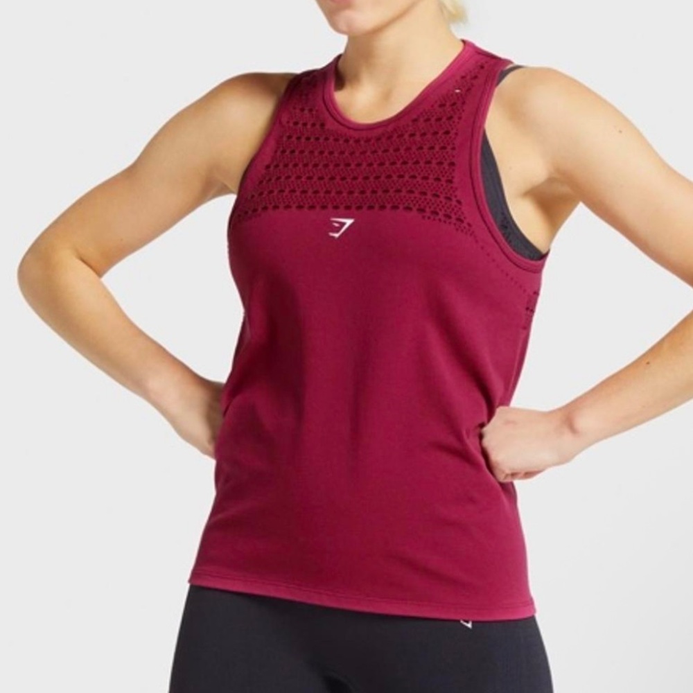 Gymshark Burgundy Tank Top